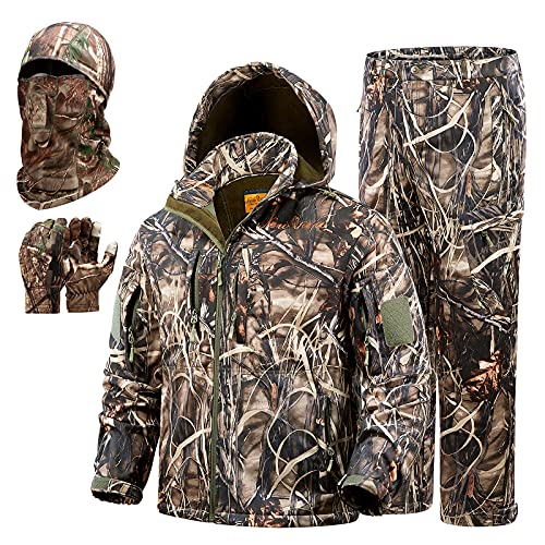 NEW VIEW Hunting Clothes for Men,Silent Water Resistant Hunting Turkey Duck Deer Hunting Jacket and Pants