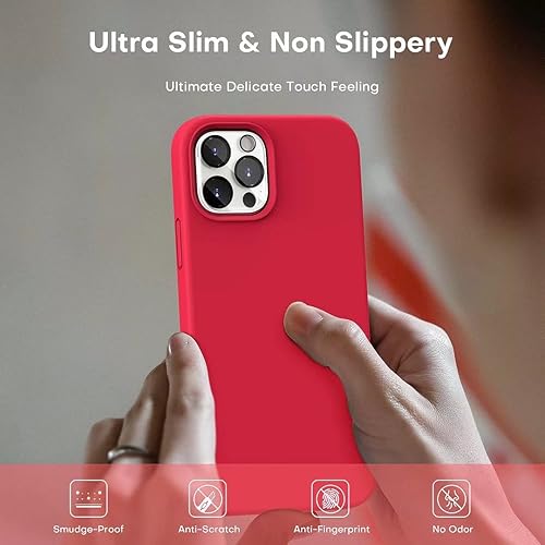 Miniatura 6 de TOCOL Funda 5 en 1 para iPhone 12 Pro Max, con 2 protectores de pantalla + 2 protectores de lente de cámara, funda delgada de silicona líquida a