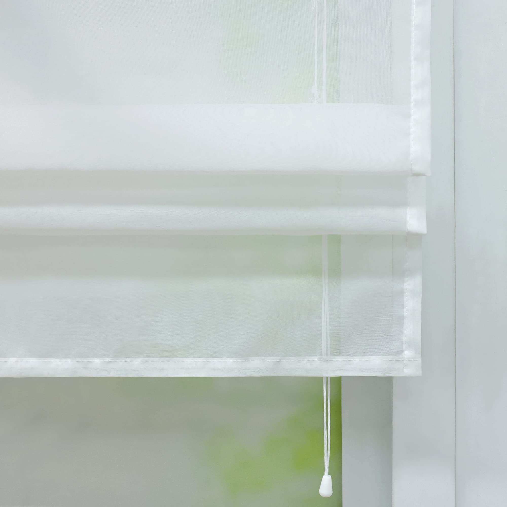 Delien Store bateau sans perçage avec crochet de suspension - Transparent - Double couche - À œillets - Pour salon - Moderne - 1 pièce - 140 x 140 cm - Bleu clair