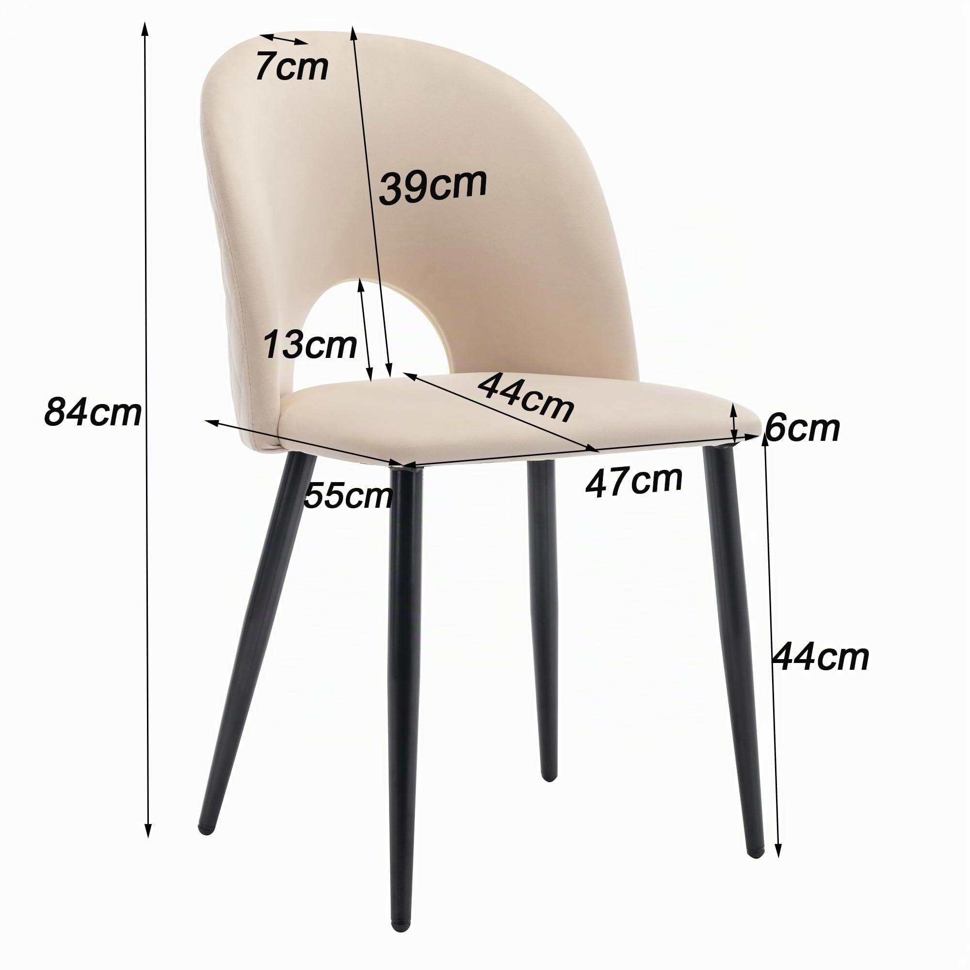 Merax Ensemble de table à manger 140 x 80 cm avec 4 chaises, motif marbre MDF, pieds en métal, chaises rembourrées en velours avec dossier, pour salle à manger, cuisine, salon, noir et beige