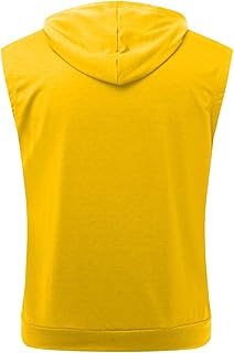 Camiseta sin mangas para hombre con capucha, 2 unidades, sin mangas, con cremallera, para culturismo, camiseta interior para hombre