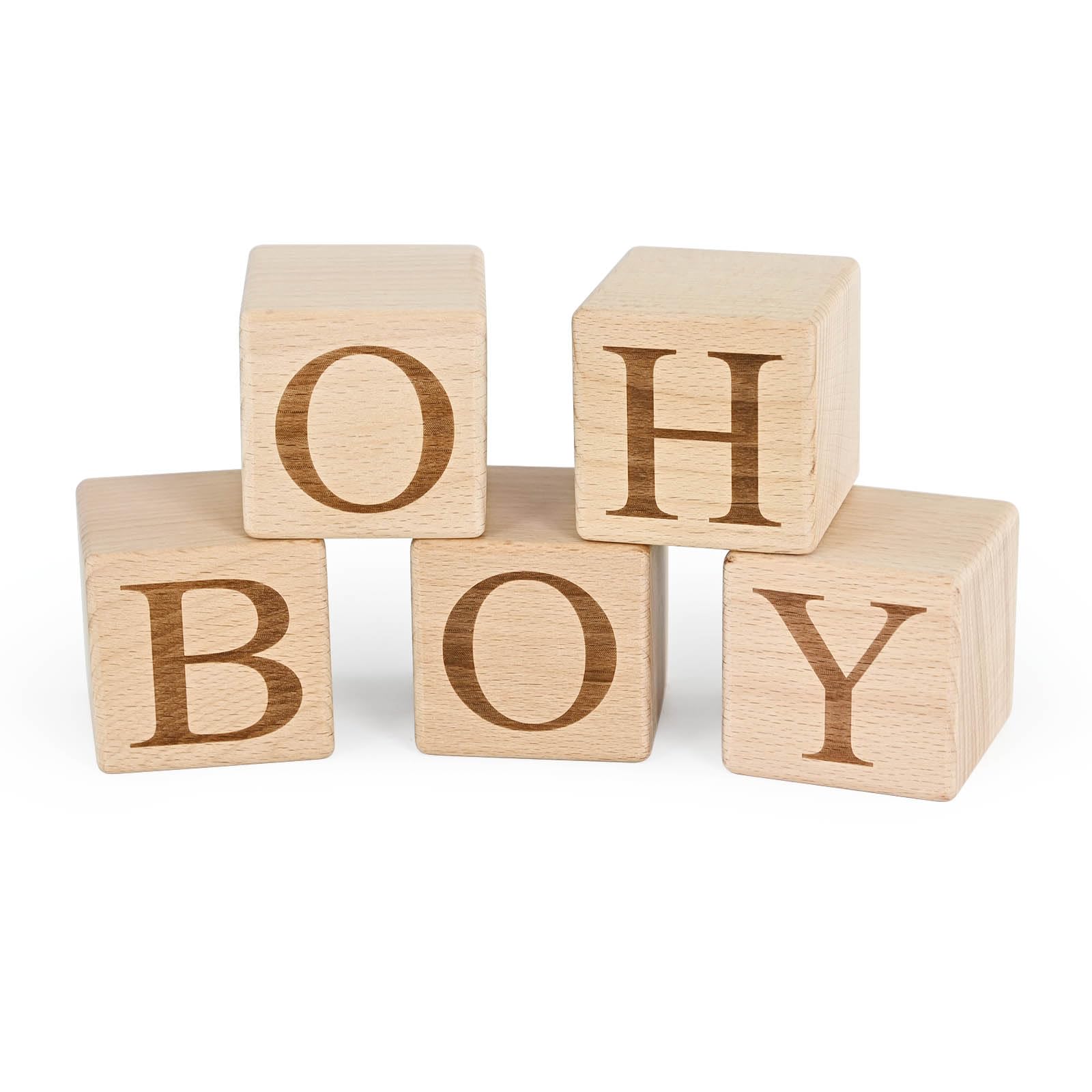 OH BOY Wooden Sign Little Blocks, 1.9