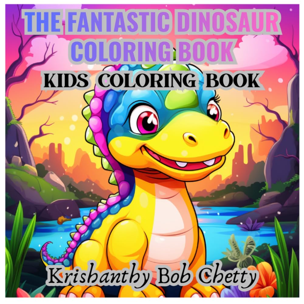 THE FANTASTIC DINOSAUR COLORING BOOK: Coloring Book for kids ages 4+. Featuring Super Easy, Bold and Simple designs (The Amazing World of Dinosaurs Coloring Book Series)