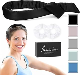 Silk Heatless Hair Curler，Mulberry Silk Overnight Heatless Curls Headband——No Heat Silk Hair Curlers to Sleep In，Heatless Hair Curler for Short Hair & Long Hair (Hair Curler+2 Hair Scrunchies)