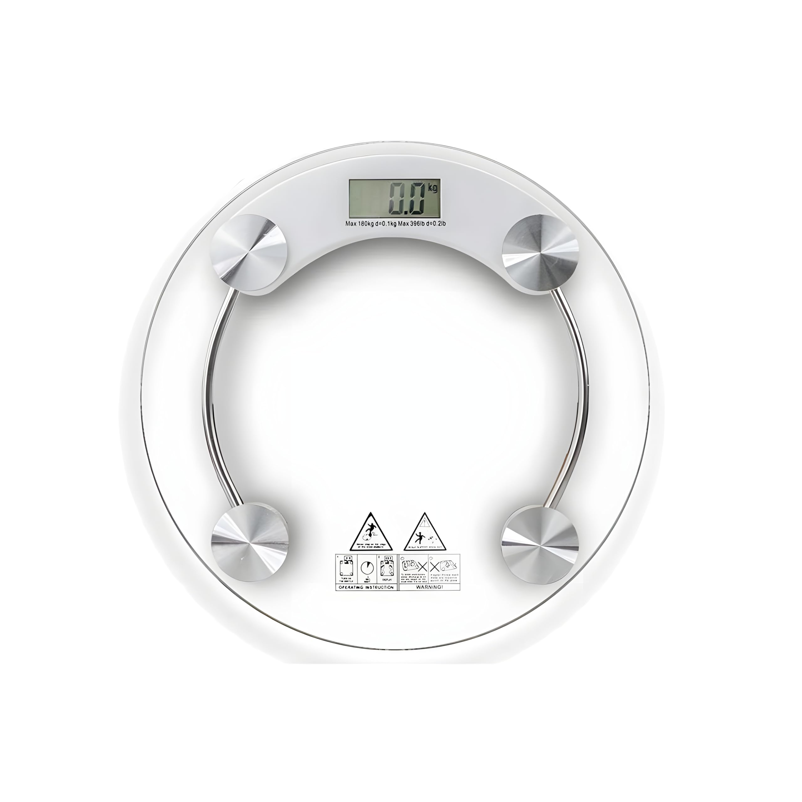 Round Shape 8 MM Glass Digital Weighing Scale for Body Weight, Bathroom Scale, Fitness Scale With 180 Kg Maximum Capacity, Silver-image-47