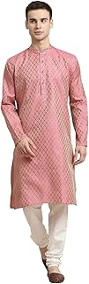 Sojanya (Since 1958 Men'S Cotton Linen Blue Foil Printed Only Long Kurta