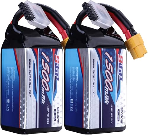 Miniatura 1 de 1500mAh 4S Lipo Batería 14.8V 120C Soft Pack con XT60 Plug para RC FPV Drone Helicóptero Avión Quadcopter 2 Paquetes