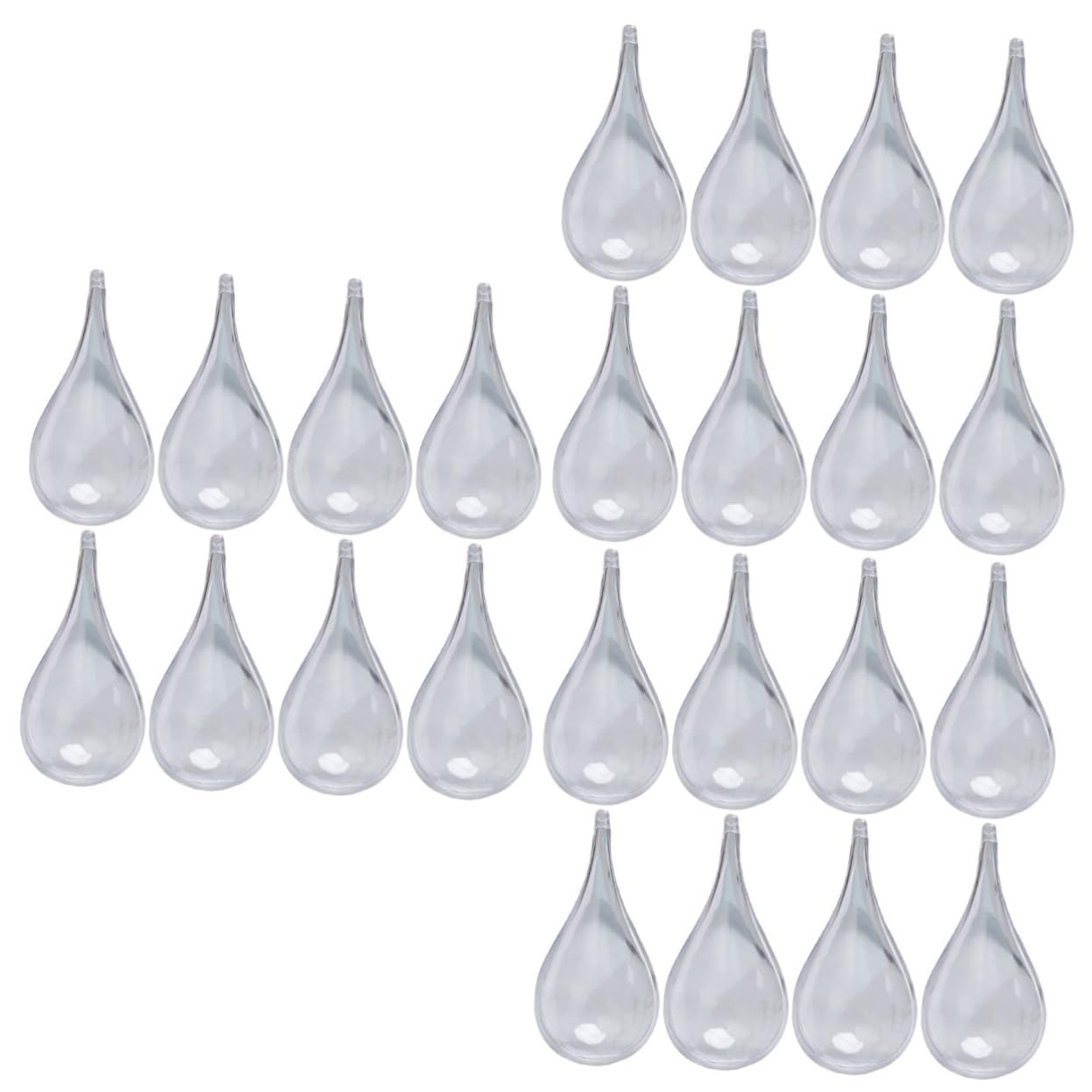 Zerodeko 24 Piezas Bola de caída Hueca Colgante de árbol de Navidad Adornos de plastico Transparente Bolas navideñas Christmas Decorations Ornamento Decoraciones de Boda Decoración de Boda