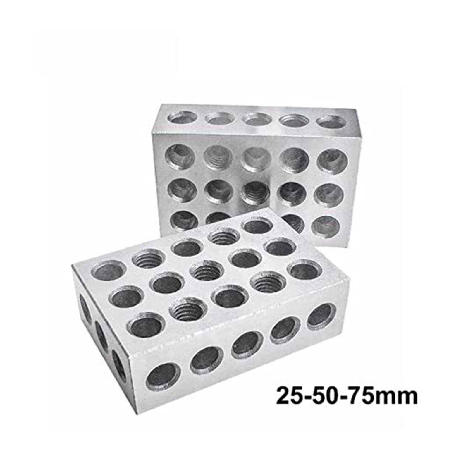 2 szt. Stal hartowana 1 3 bloki, precyzyjne narzędzie dla mechanika 0,0001 cala z 23 otworami, 25 50 75 mm(1-2-3 Inch)