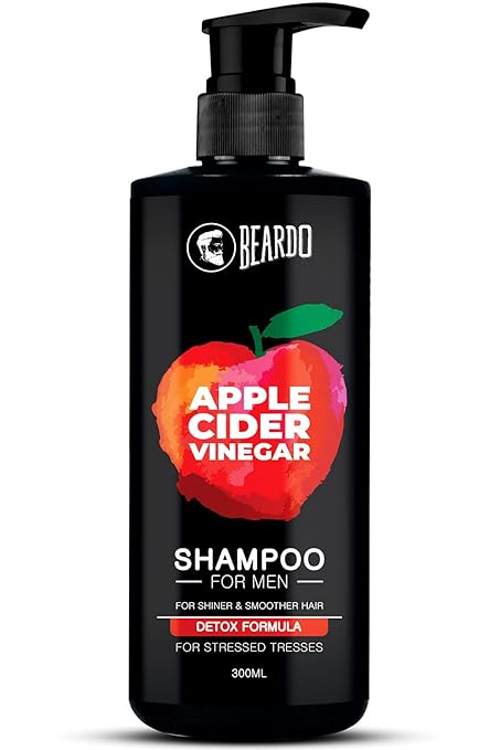 Beardo Dandruff Control Shampoo for Men with Apple Cider Vinegar, 300ml | Apple Cider Vinegar Shampoo For Men | For Long & Shiny Hair