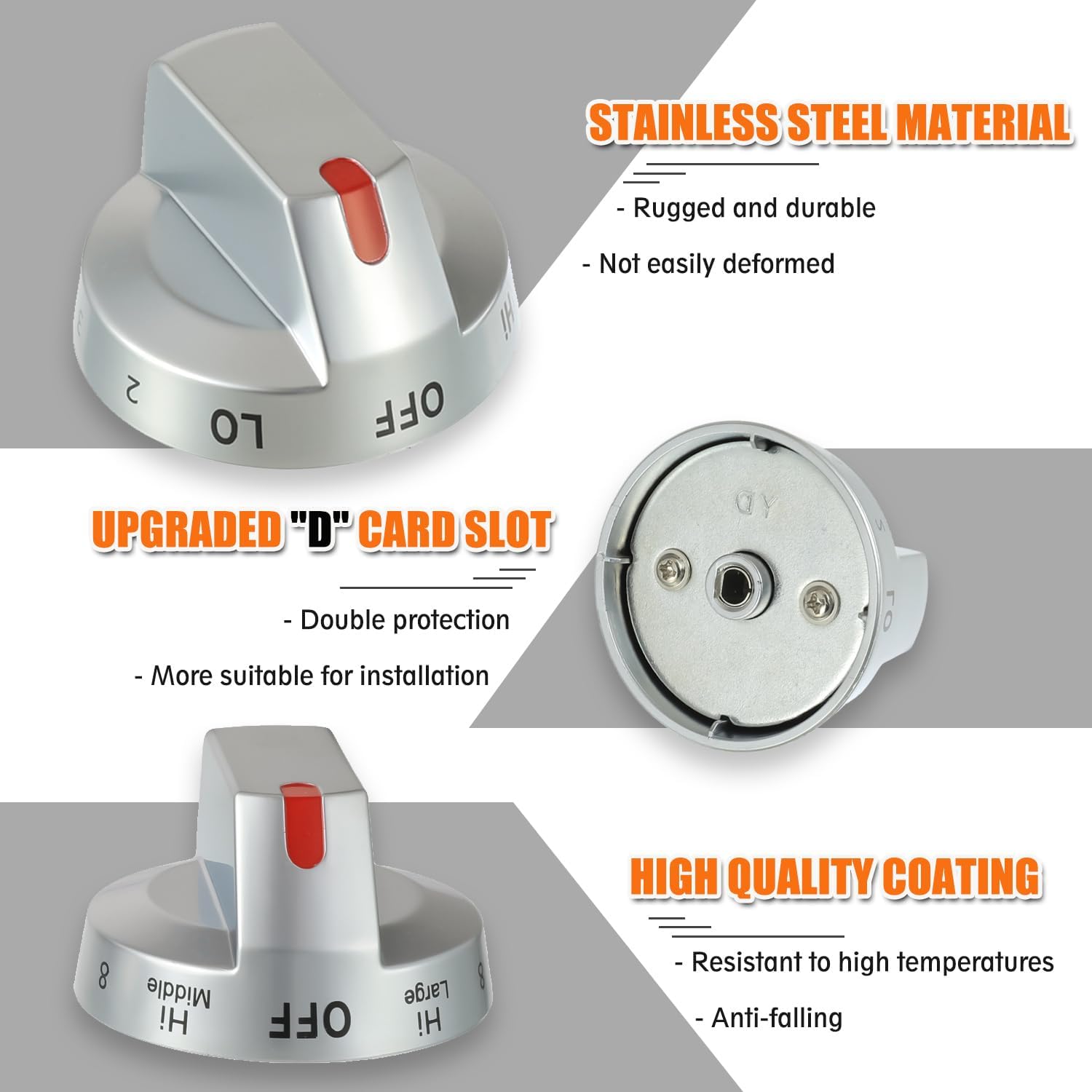 DG94-03500V DG94-03500W DG94-03500A/Z Range Burner Dial Knob Range Oven Knob Compatible with Samsung Electric Stove NE63T8111SS NE63T8311SS NE63BG8315SS