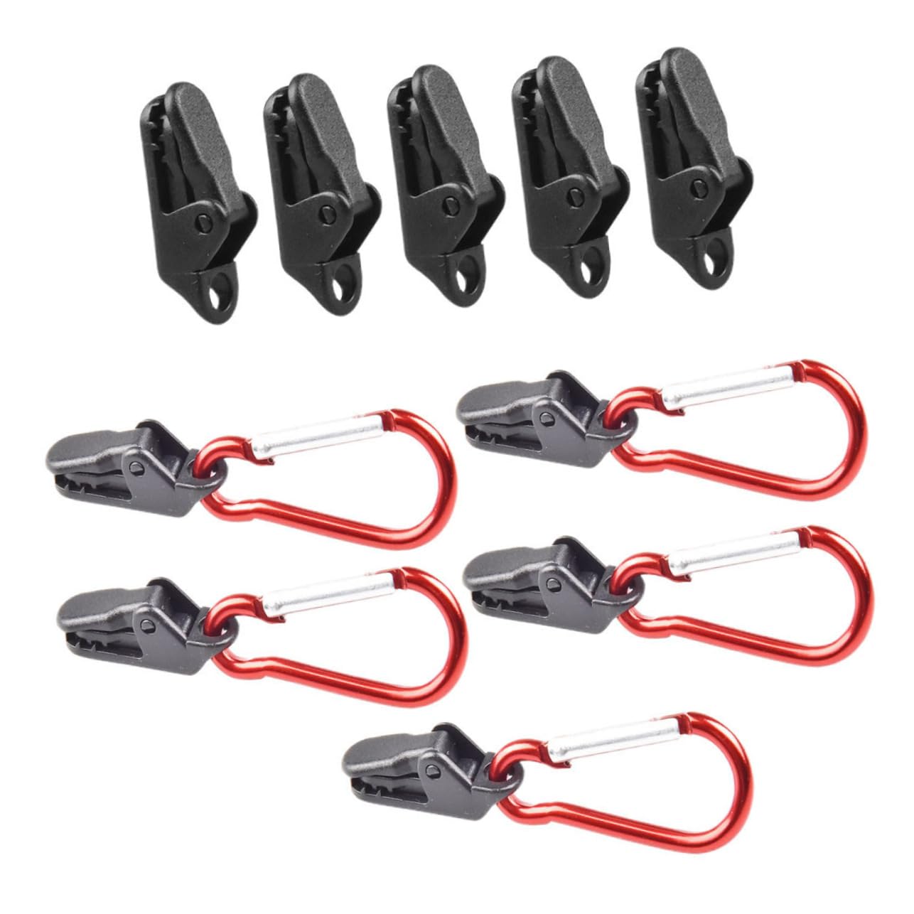 Gogogmee Camping Tent Hardware Kit 10pcs Tarp Canopy Windproof Clips Alligator Anchors Secure Clamp for Outdoor Tents