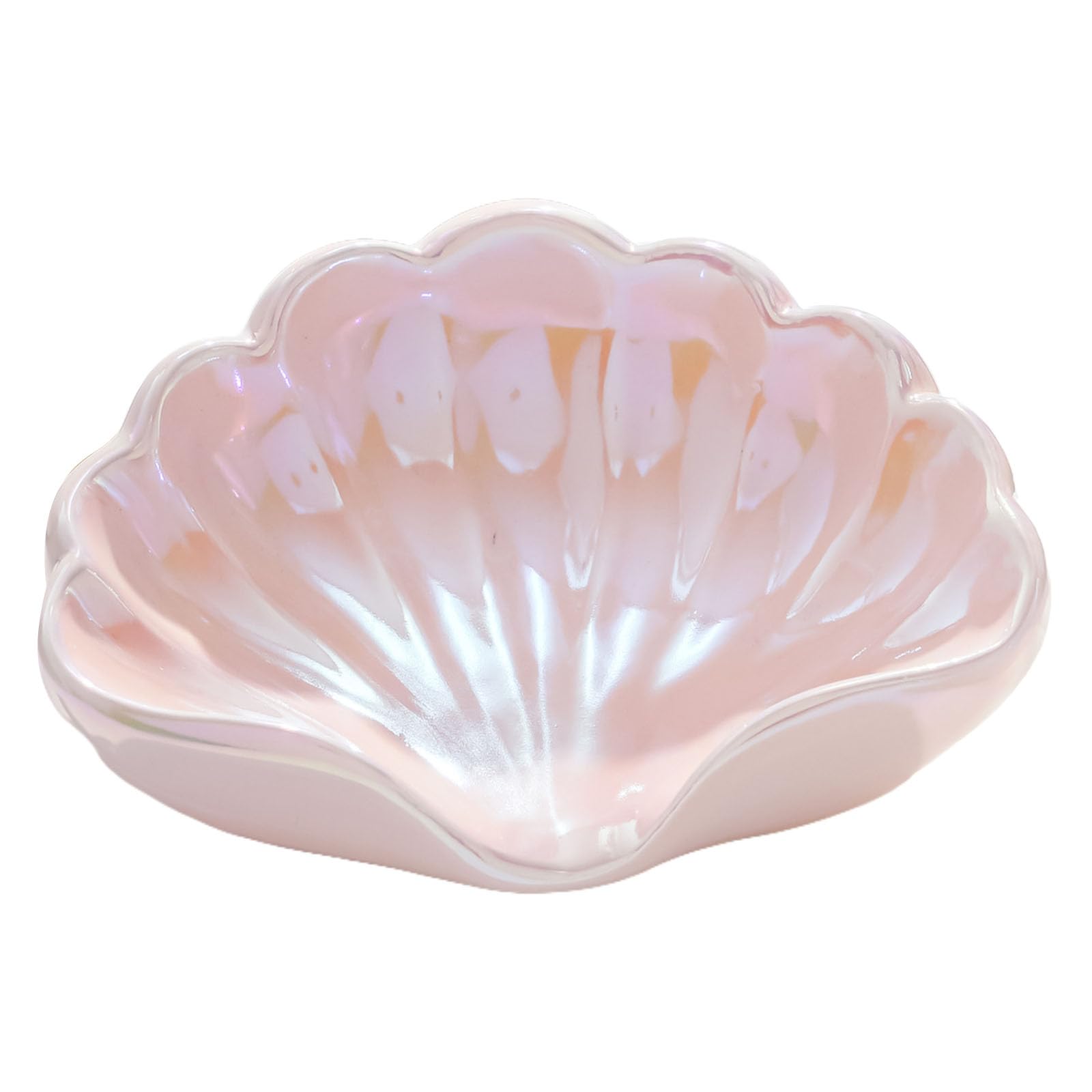 Seashells Shaped Soap Holder Nonslip Bottom Smooth Ceramic Materials Artistic Bathroom Organiser Storage Tray Ceramic Soap with Drainage