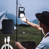 Vista 1 de Luces recargables de mano para tienda de campaña, funciona con pilas, 2400 mAh, 2000 lúmenes, 4 modos de luz, impermeables, ligeras, portátiles