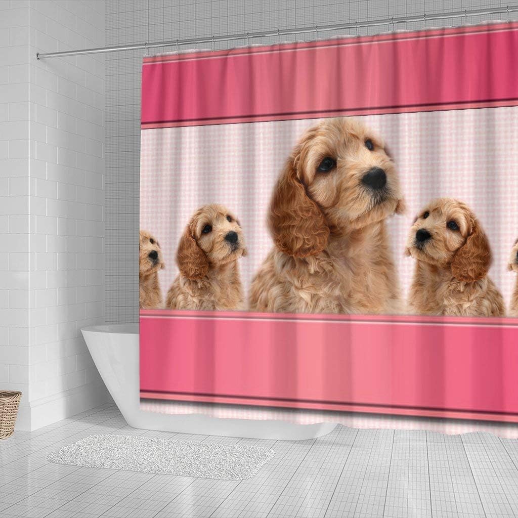 Cockapoo Dog Print Shower Curtain