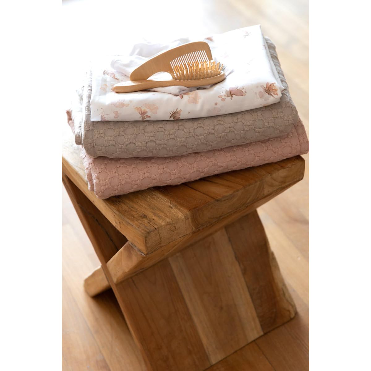 COPERTA CULLA 100X75 HONEY, IN BAMBÙ ORGANICO CON SPUGNA PELUCHE SAND