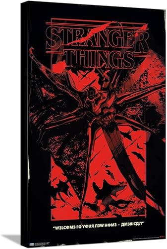 Trends International Netflix Stranger Things: Season 4 - Póster de pared para el nuevo hogar, 14.72 x 22.37 pulgadas, lienzo estirado