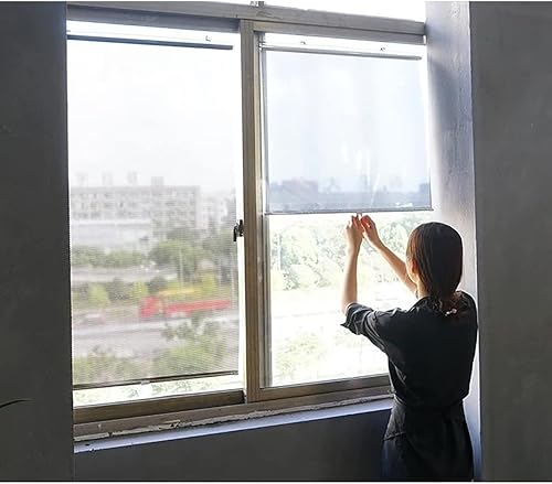 Miniatura 4 de ZBCKKING - Persiana enrollable telescópica para interiores, resistente a los rayos UV, persianas enrollables con ventosas, persianas romanas,