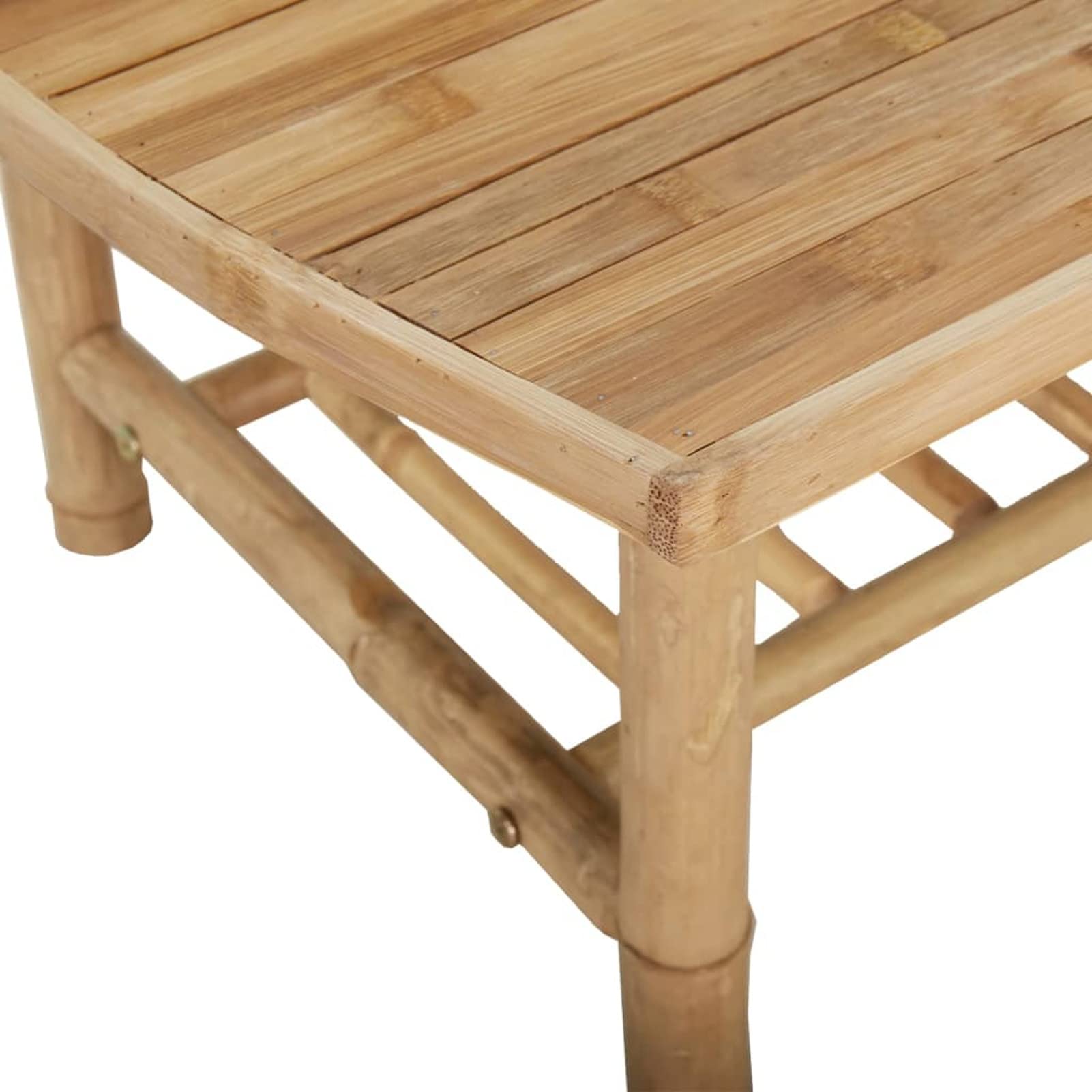 Homgoday Mesa auxiliar de jardín de 90 x 55 x 37 cm, mesa auxiliar de bambú, mesa auxiliar de sofá, mesa de té para sala de estar, sala de recepción de invitados, dormitorio y muebles de oficina
