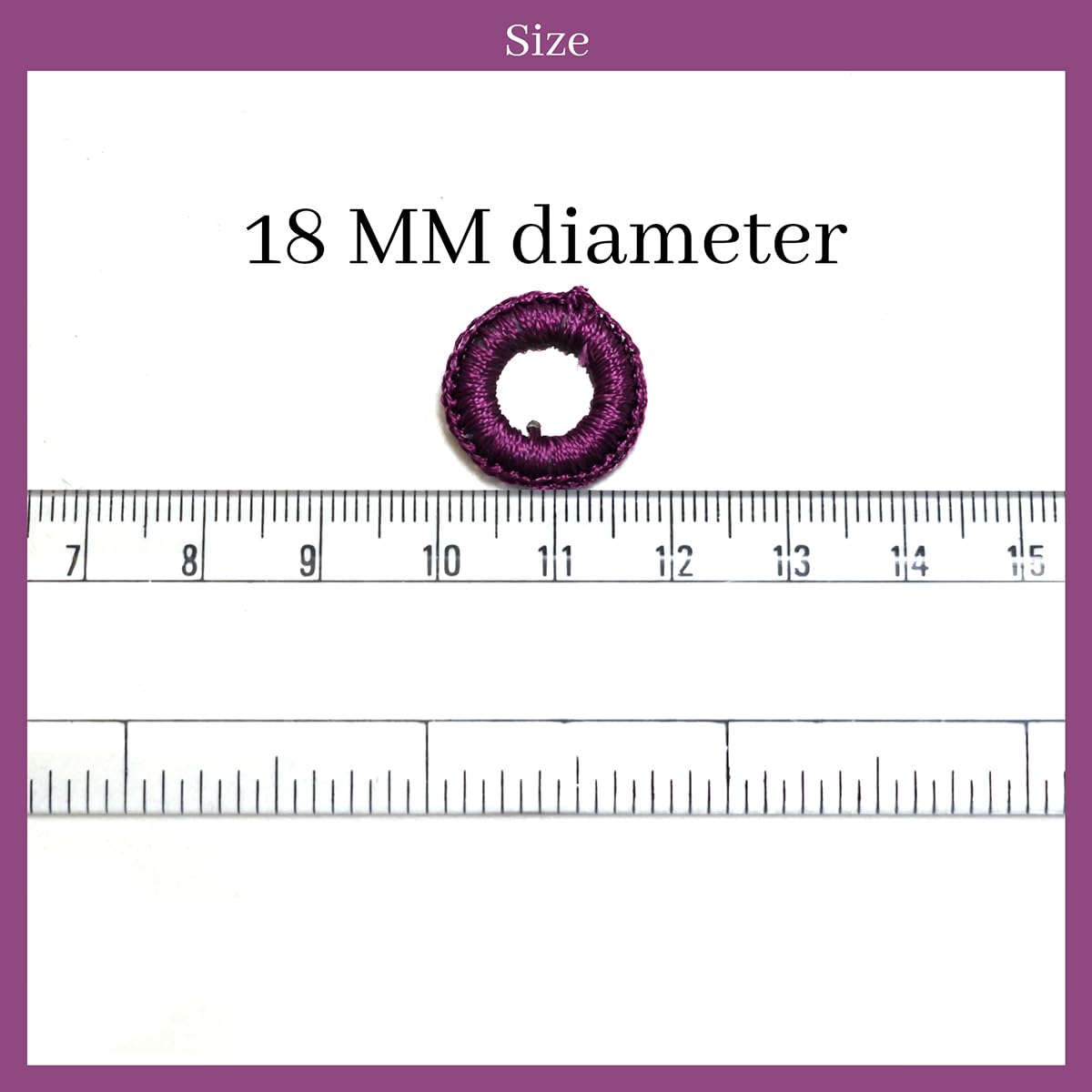 Embroiderymaterial Crochet Rings for Embroidery and Craft Purpose (Purple, 100 Pieces, 18MM)