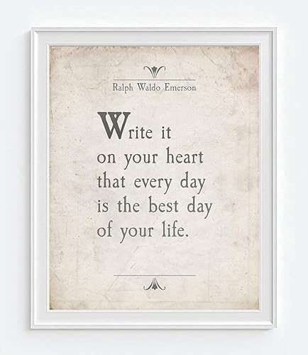 Miniatura 4 de Ralph Waldo Emerson Quote Wall Art Prints, Set of 4, Unframed, Vintage Literary Inspirational Motivational Sign, All Sizes