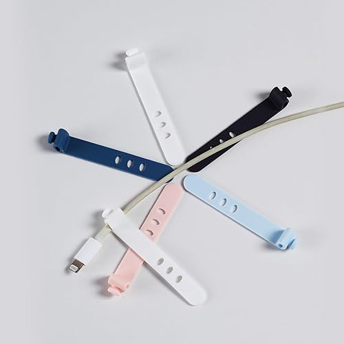 25 bridas de silicona para cables, lazos reutilizables para organizar cables, cinta organizadora multiusos para auriculares, computadora, cargador,