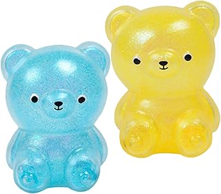 ألعاب تخفيف الضغط للمدرسة للأطفال على شكل حيوانات بمقبض بتصميم شخصيات كرتونية بلون عشوائي لهدايا سلة عيد الميلاد من الاسوم - قطعتين