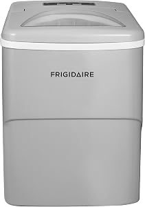Frigidaire EFIC102 Counter Top Ice Maker, Silver, 26lb per day