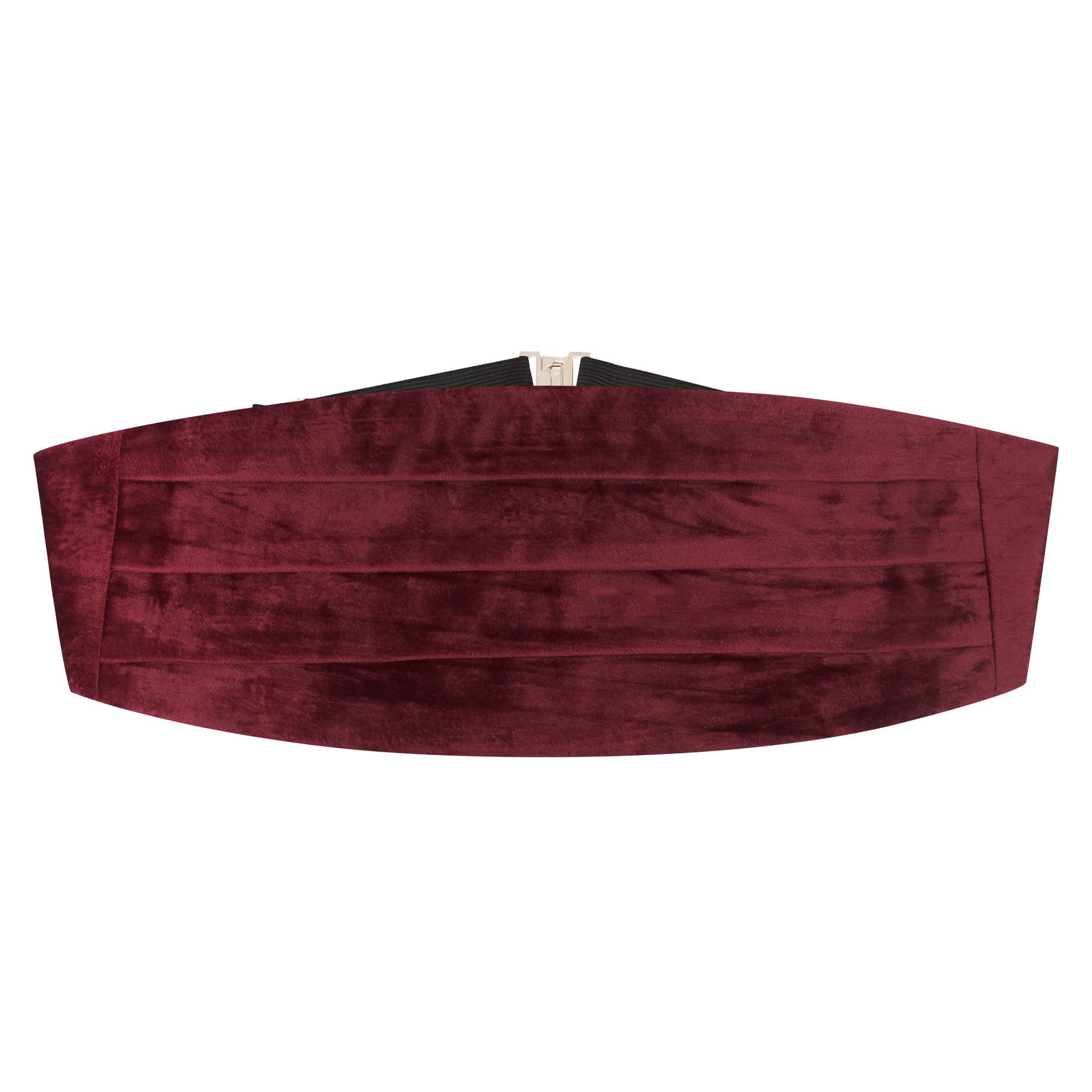 King & Priory - Cummerbund Velours Bordeaux, taille unique pour Hommes, événements formels, mariages
