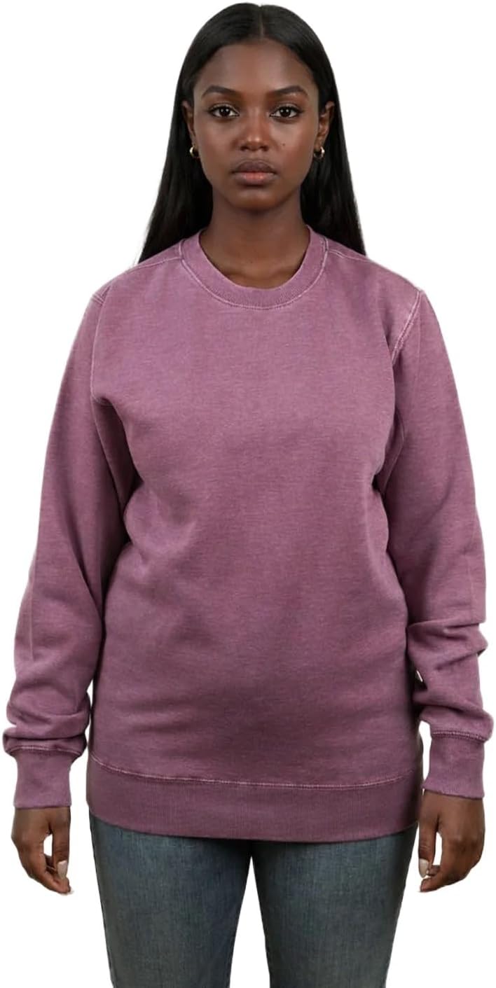 7.25 Oz Premium Vintage Fleece Textured Sweatshirt | Long Sleeve Crewneck Cotton Blend for Men and Women - Image 2