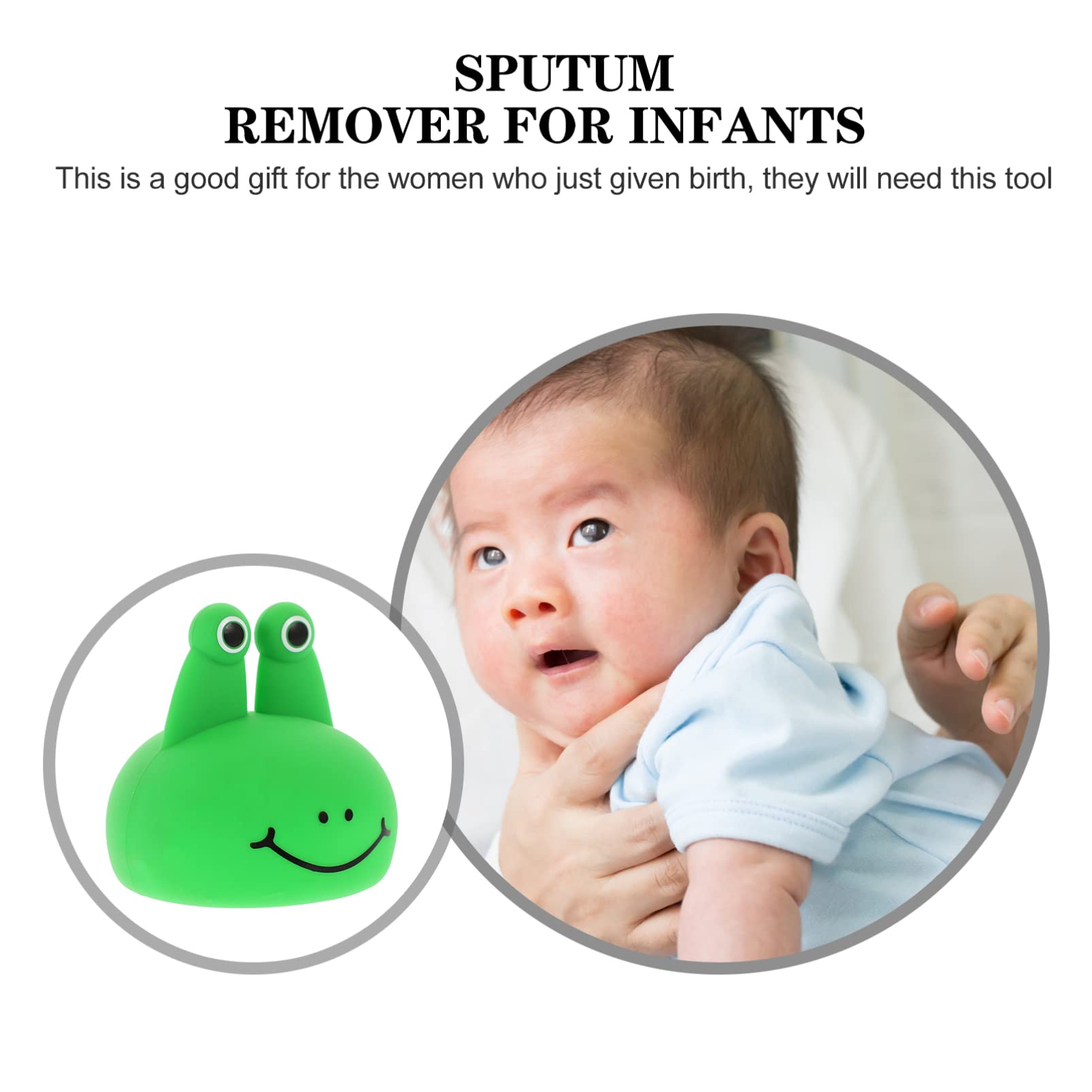 Healifty Phlegm Remover Chest Physical Cup Cartoon Silicone Frog Palm Chest Percussion Mucus Remove Cup for Baby Gas Relief 3.11 X 3.11 X 3.07 inch Green