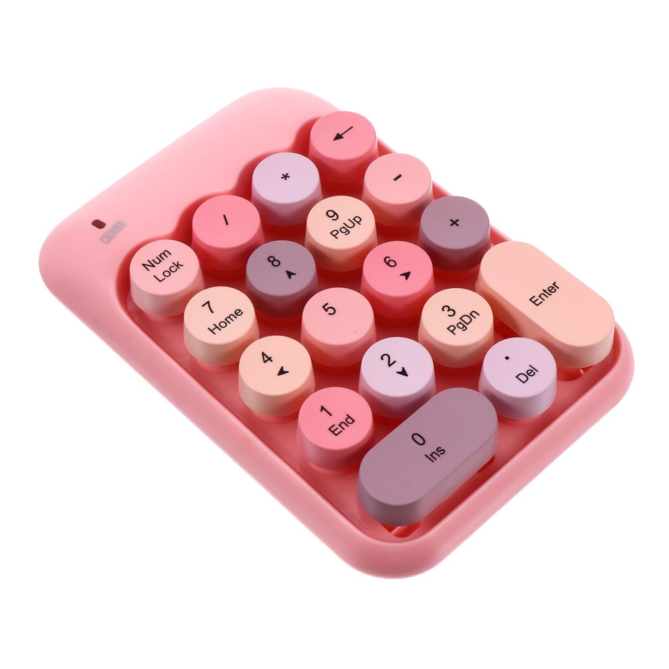 Tastierino Numerico Wireless Mini per Computer Portatile 18 Tasti Rosa | Tastiera Numerica Wireless Piccola, 18 Tasti Indipendenti in Abs, Rosa, per Ufficio e Notebook Portatile