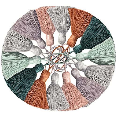 Amokk Cute Chunky Bookmark Tassels With Cord Loop For Home Decor Tassels For Jewelry Making, Bookmark, Diy Craft - 5.31 In Length 14 Pieces (Multi) #TOP12