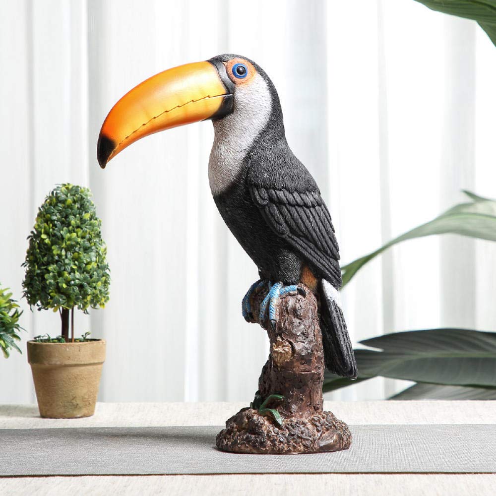 Amazon.co.jp: テーブルの彫刻樹脂オオハシ彫刻装飾動物装飾 : ホーム
