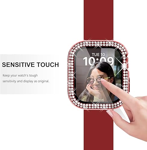 Miniatura 5 de Surace - Funda de 1.57" compatible con Apple Watch con protector de pantalla, funda protectora brillante con diamantes compatible con Apple Watch