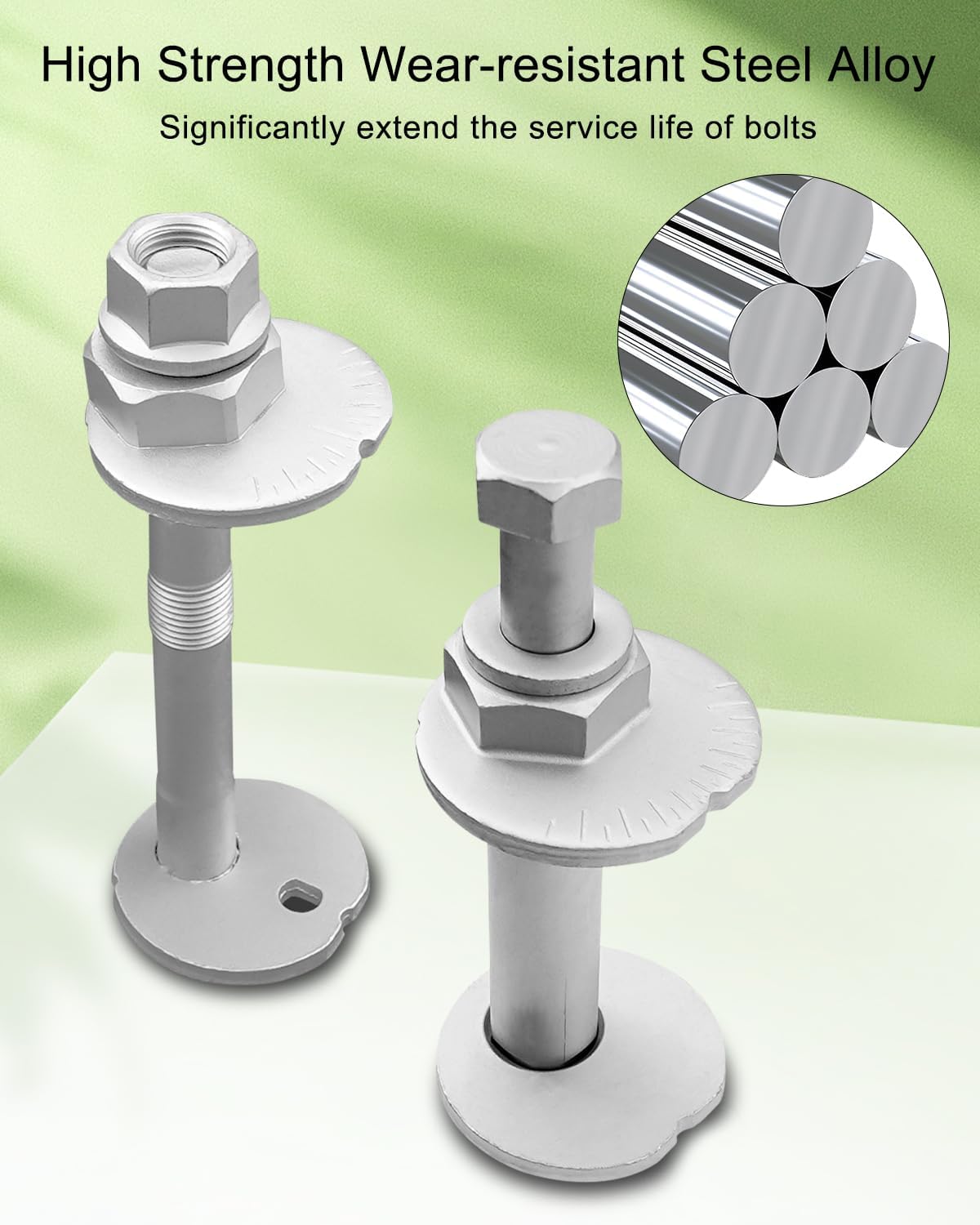 Lower Control Arm Cam Bolts Kit Fit for Toyota Tacoma 4Runner FJ Cruiser 2010-2022, Front Alignment Camber Toe Adjustment Bolts, 4 Pack for 2 Side