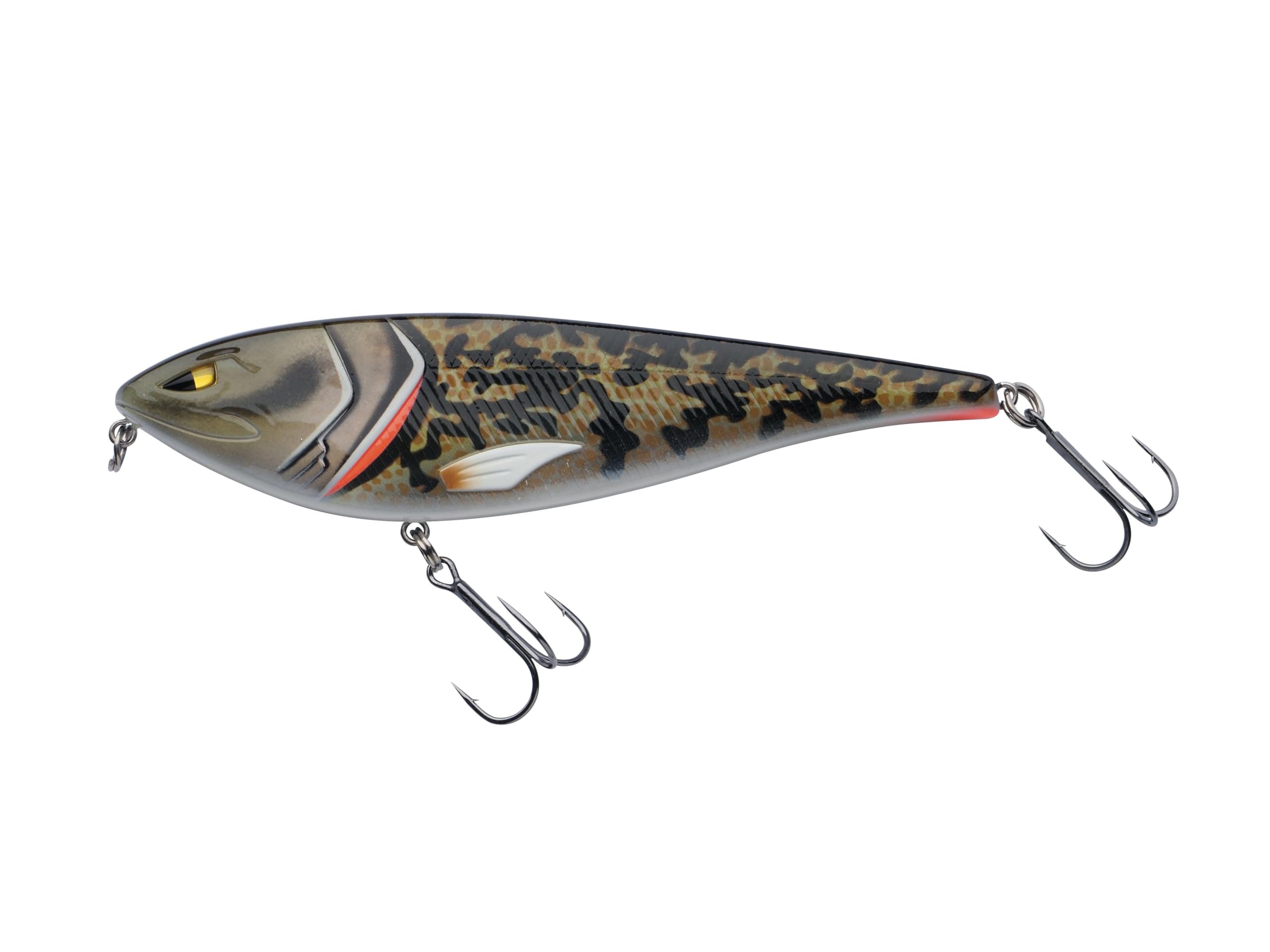 Berkley Zilla Zwemmend aas, Swimbait met meerdere verbindingen, langzaam zinkend glijaas, long cast kunstaas voor roofvissers; snoek, snoekbaars, baars, Fusion19 dreggen, 15g | 120mm