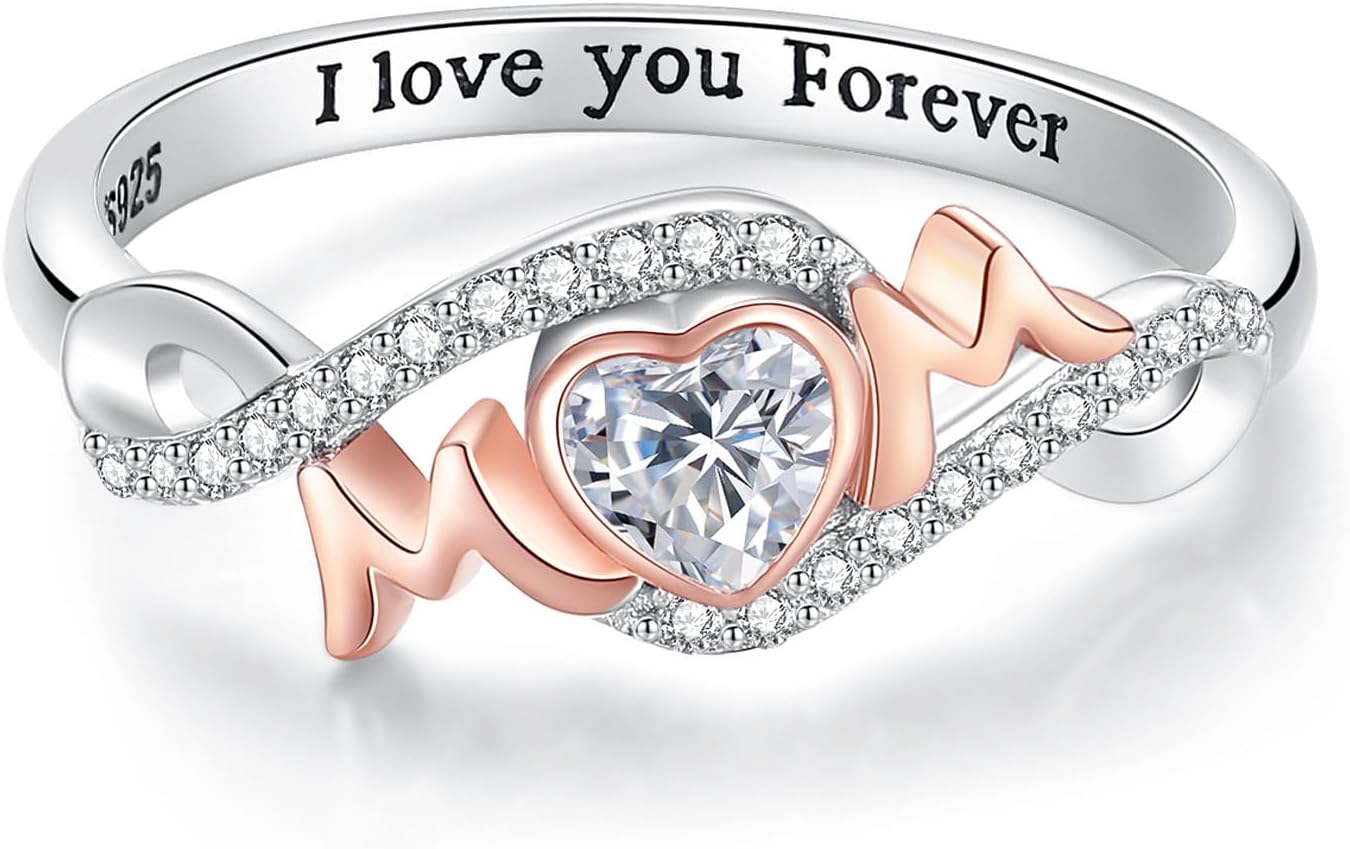 Sterling Silver Mother Daughter Ring Mom Nana Kuwait Ubuy