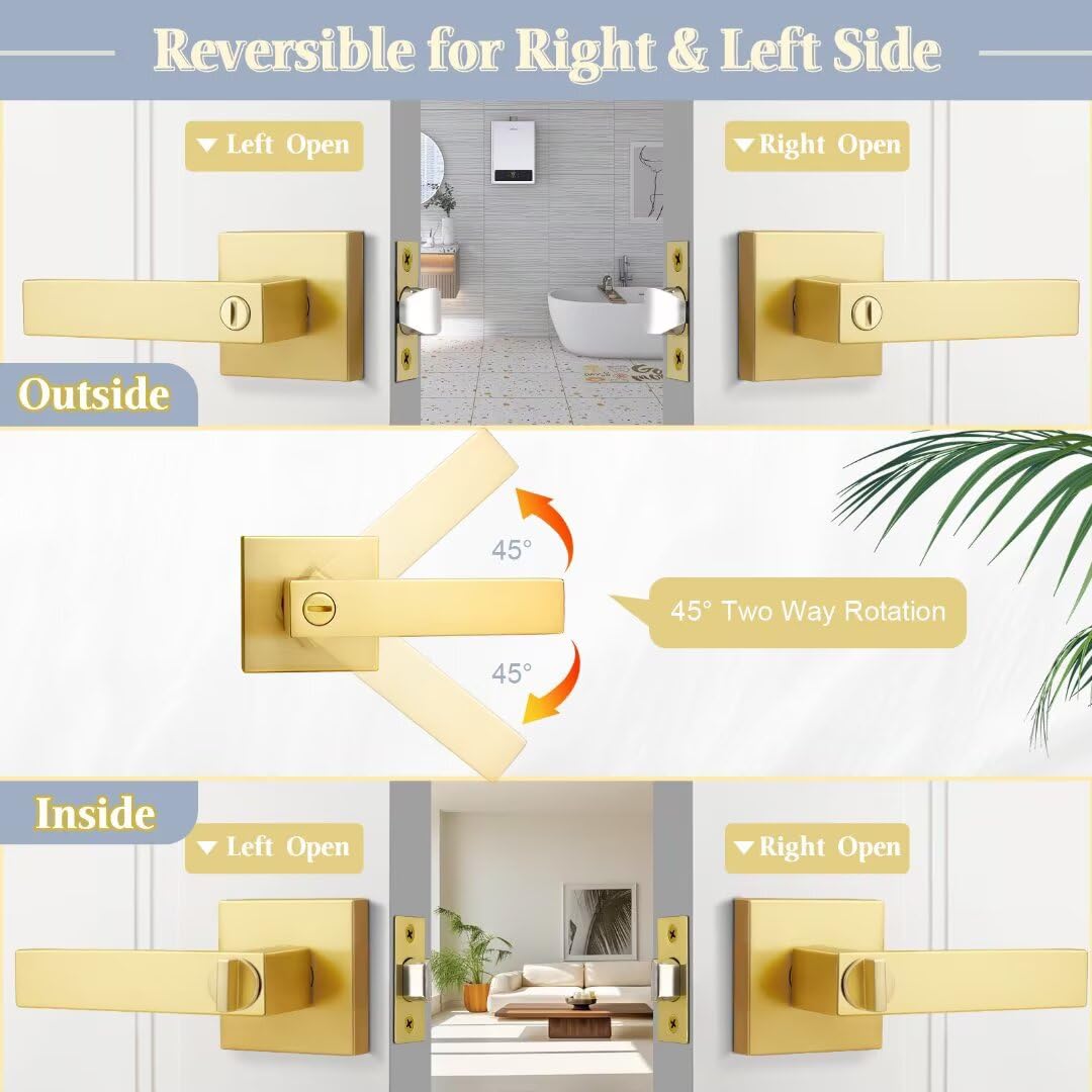 Gold Door Knobs - Privacy & Security -5