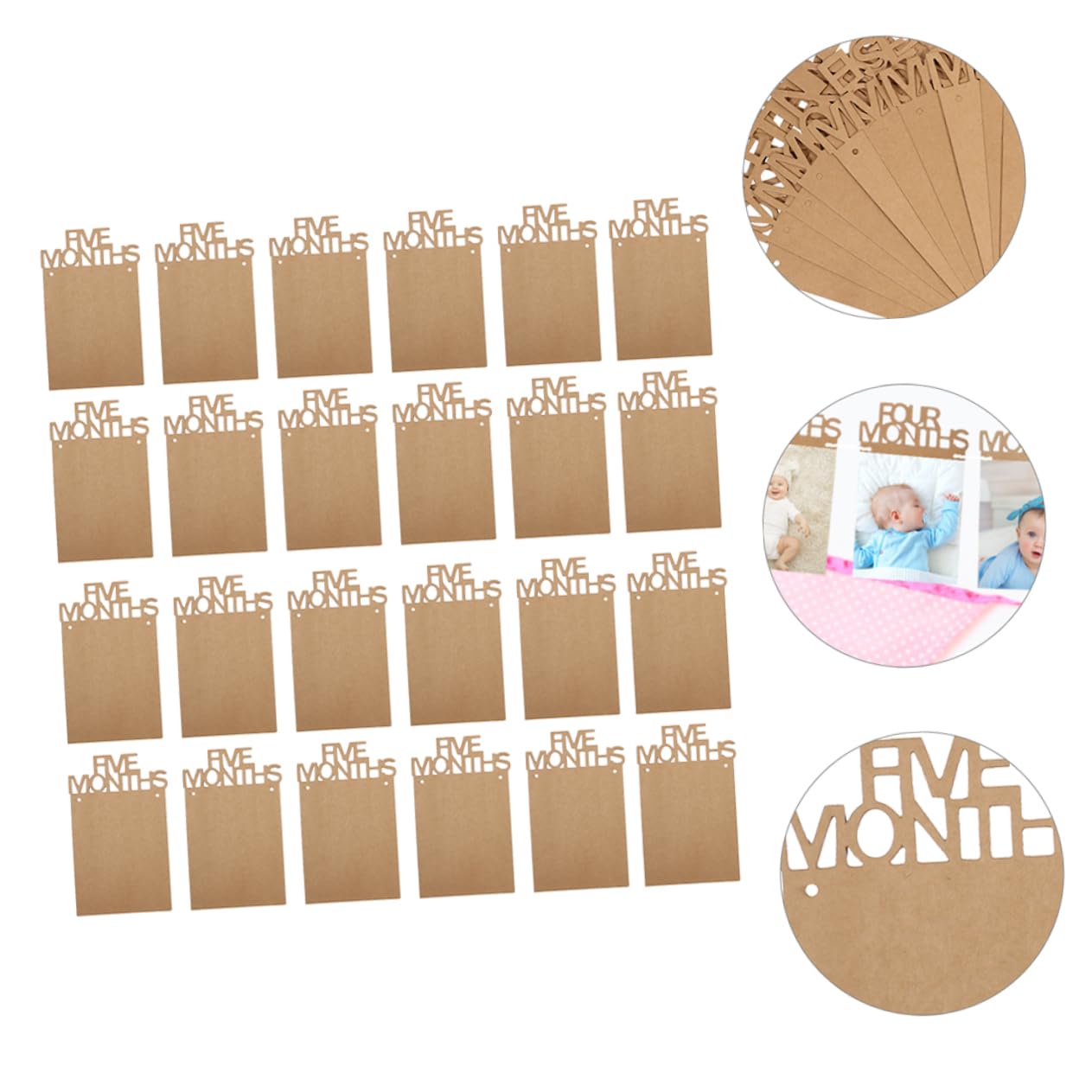 ULDIGI 2 Set 12 1st Birthday Pull Flag 1st Birthday Banner Milestone Photo Banner 12 Months Photo Frame Bunting Banner Bunting Decor Kraft Paper Material Photo Folder Wedding