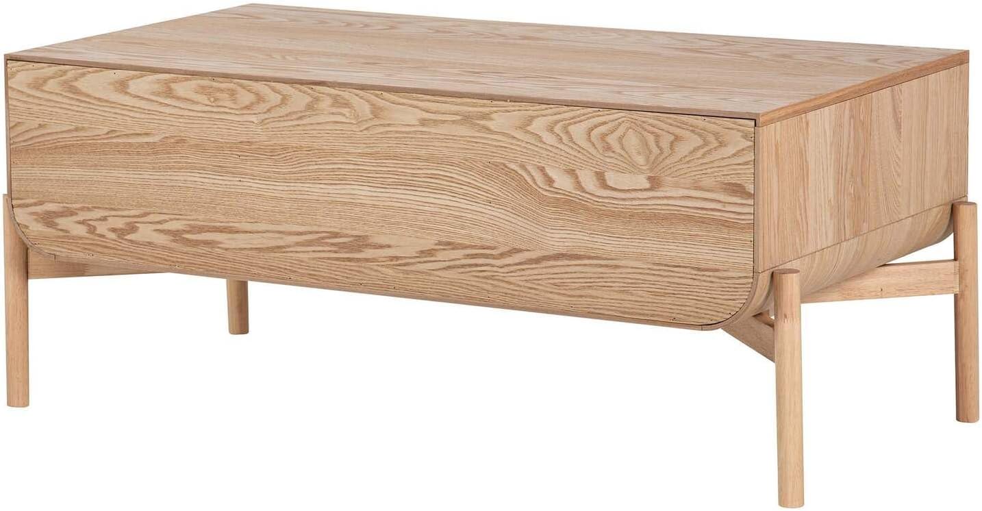 Mesa De Centro MDF Metal Blanco 110 x 56 x 45 cm