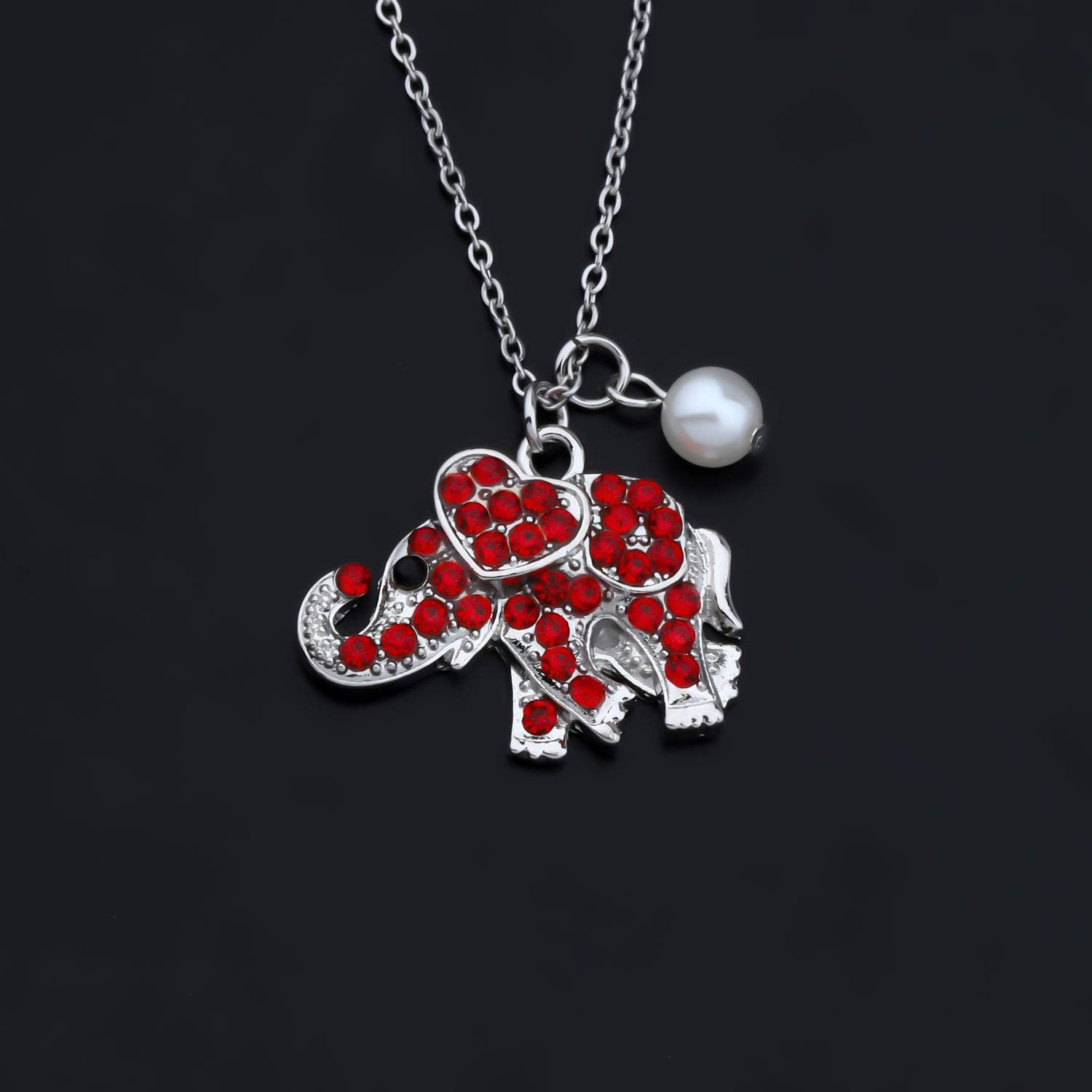 CENWA Sorority Jewelry Red Elephant Necklace Gift Greek Sorority Gift - Image 3