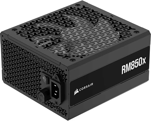 CORSAIR RM850x Fully Modular Quiet ATX Power Supply - ATX 3.1 Compliance - PCIe 5.1 Support - Cybenetics Gold Efficiency - Native 12V - 2x6 Connector - Black - 3