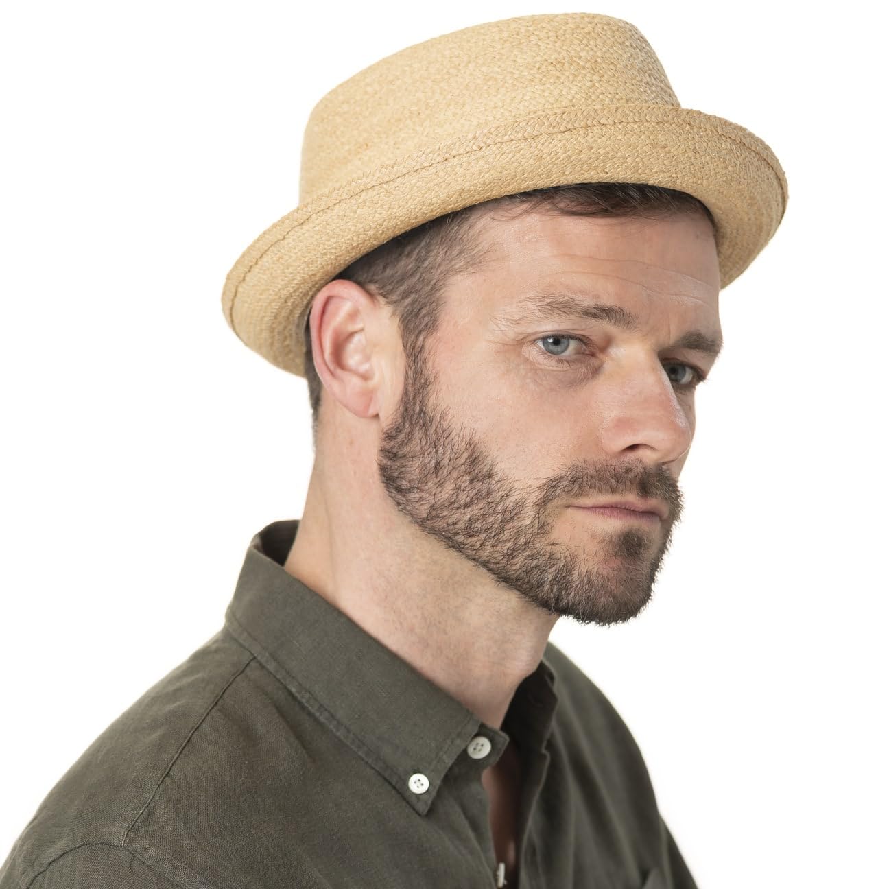 Stetson Uni Diamond Chapeau de Paille de Raphia Pork Pie Protection UV Bande en Cuir Unisexe Printemps Ete