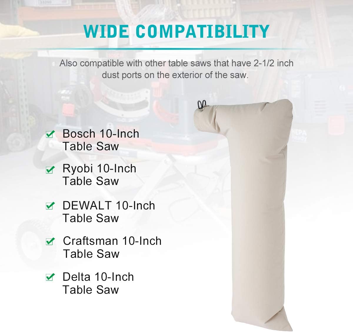 delta table saw dust bolsa