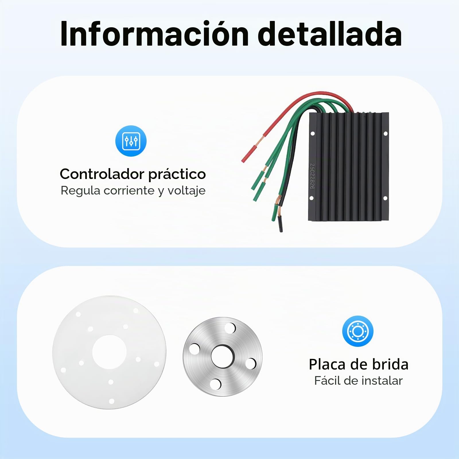 Aerogenerador de 600 W, aerogenerador con farol blanco, aerogenerador vertical de 5 aspas, adecuado para uso doméstico, de supervisión y en embarcaciones.