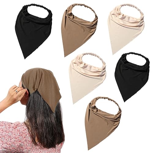 6 Pack Hair Scarf Headband for Women Elastic Bandana Head