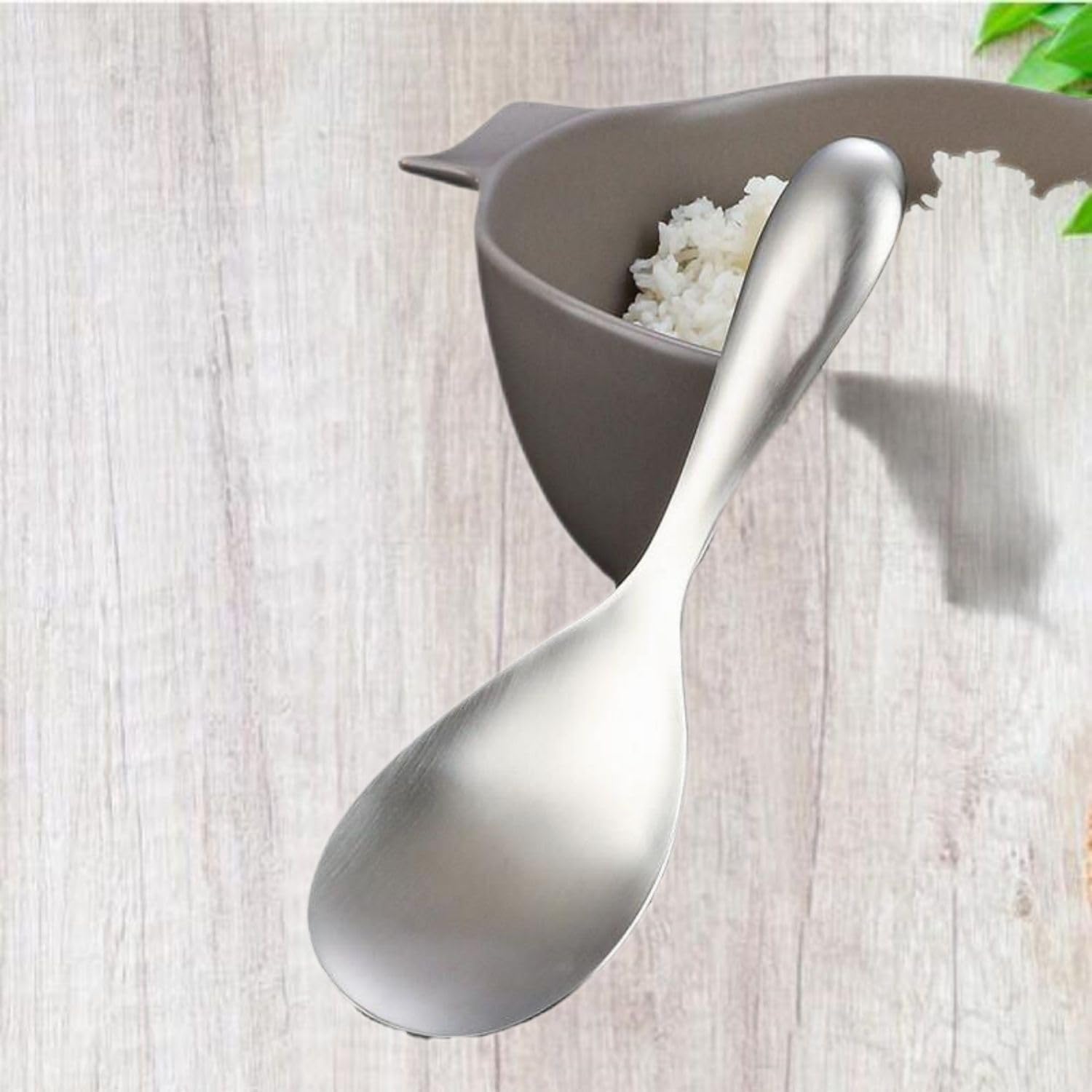 304不锈钢饭勺大调羹厨房盛饭勺子 Stainless Steel Long handled soup spoons，Spoons,Meal spoon 家用饭匙加厚不粘饭勺分餐大勺 Household Cleaning，Kitchen Storage Essentials