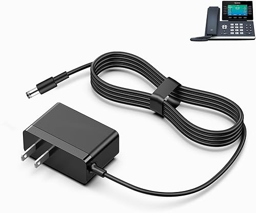 Cable de alimentación de 5 V 2 A compatible con teléfonos YeaLink SIP T29G, T46S, T46U, T48S, T48U, T52S, T54W, T54S, T56A, T58V, T58A, T58A,