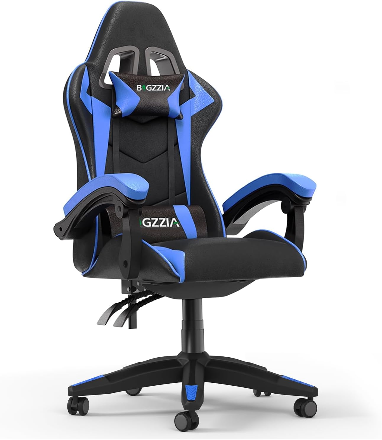 Racingreat Ergonomic Gaming Chair with Adjustable Height, Reclining Feature, Headrest, and Lumbar Support for Adults (Basics, Blue)